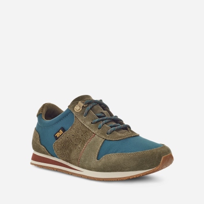 Teva Highside '84 - Women's Teva Sneakers - Dark Olive / Turquoise | India (OEHS35196)